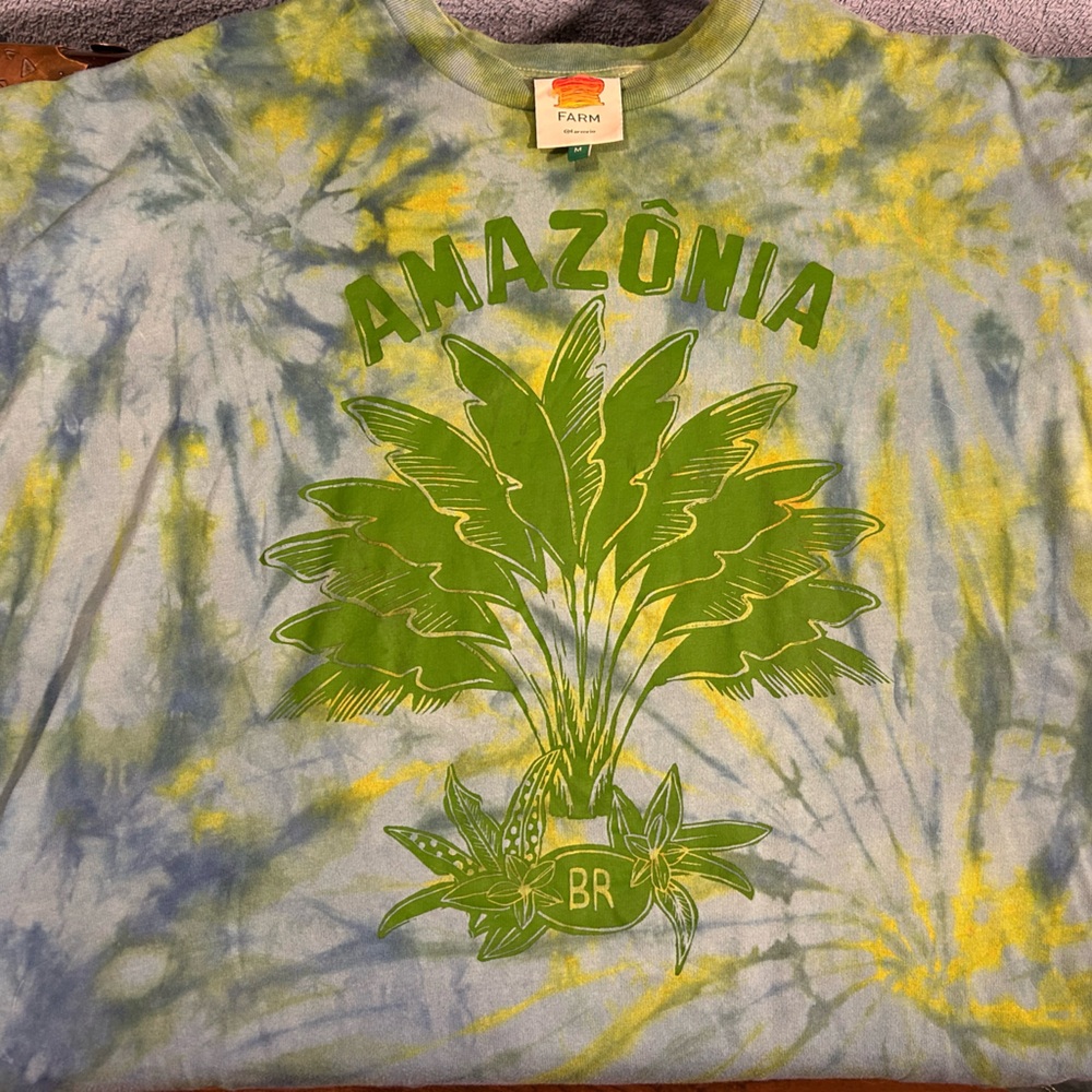 Rare Tie Dye Farm Rio  Amazonia Sleeveless Tee - Picture 2 of 2